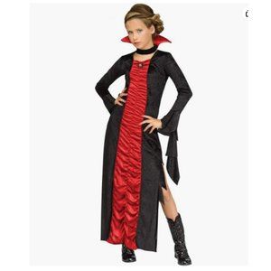 Miss Vamp Girls Child Gothic Halloween Classic Vampire Costume-M